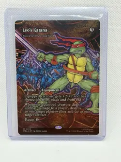 Leo's Katana - Sword of Sinew and Steel (Borderless) FOIL TMNT 0018 - Image 1