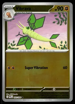 VIBRAVA - 052/094 Common Phantasmal Flames Pokemon Reverse Holo NM - Image 1