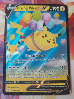 2021 Pokemon Flying Pikachu V 06/25 Celebrations 25th Anniversary Holo NM - Image 1
