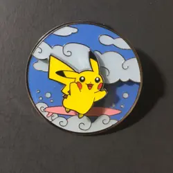 CELEBRATIONS SURFING PIKACHU DE LUXE PIN COLLECTION-25th ANNIVERSARY POKEMON-NEW - Image 1