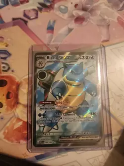 Pokemon TCG Blastoise EX Holo Ultra Rare Card Scarlet VIOLET-151, 184/165 - Image 1