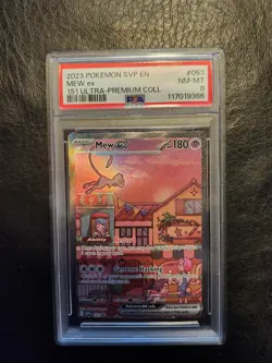Mew ex 053 Sv: Scarlet & Violet Promo Cards Holo PSA 8 - Image 1