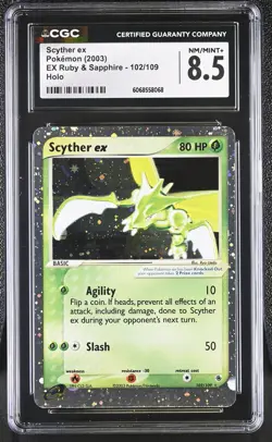 CGC 8.5 Scyther ex 2003 EX Ruby & Sapphire 102/109 Holo Pokemon Card - Image 1