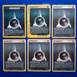 6 Early Darkness Special Energy Cards Pokemon TCG - 104/111 - 158/165 - 93/109 - Image 1