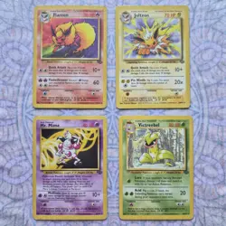 4 Rare Non-holo Jungle Cards - Pokemon TCG - Image 1