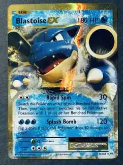Blastoise EX 21/108 XY Evolutions Ultra Rare Holo Pokemon Card - Image 1