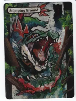 Stomping Ground Altered Art Mtg Hand Painted Card Commander - Image 1