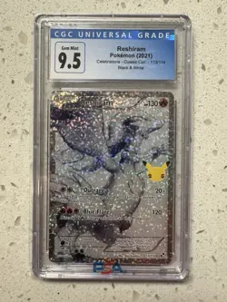Reshiram Celebrations Pokemon card - 113/114, CGC 9.5 - Image 1
