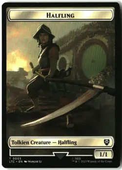 MTG Halfling // Treasure Double-Sided Token T Commander: The Lord of the Rings: - Image 1