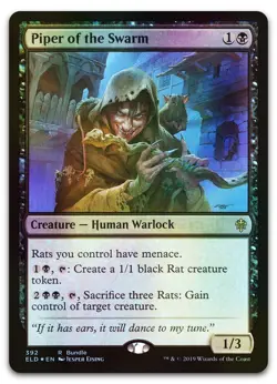 Piper of the Swarm (ELD Bundle) #392 (Foil) NM Unique and Miscellaneous Promos - Image 1