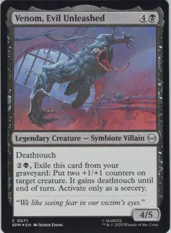 MTG Foil Venom, Evil Unleashed C Marvel's Spider-Man 71 NM - Image 1