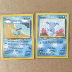 Pokemon TCG Wizards Wooper Neo Discovery Neo Revelation Lot of 2 Regular English - Image 1