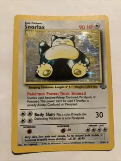 Pokemon TCG Snorlax Jungle 11/64 Holo Unlimited Holo Rare - Image 1