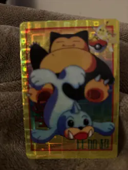 1998 Bandai Pocket Monster Vending Prism Sticker snorlax and seel #21 - Image 1
