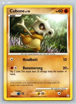 Cubone 90/146 Legends Awakened Common Fighting Basic Lonely Pokemon TCG - Image 1