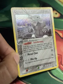 Aggron 1/108 Holo Rare 2007 Ex Power Keepers Pokemon Reverse Holo HP - Image 4