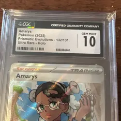 Pokemon TCG Prismatic Evolutions Amarys Ultra Rare 132/131 CGC Gem Mint 10 - Image 2