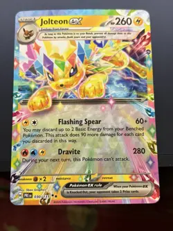 2025 Pokemon SV Prismatic Evolutions Jolteon ex Double Rare #030/131 - Image 1
