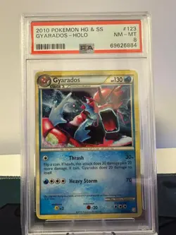 2010 POKEMON HEARTGOLD & SOULSILVER 123/123 GYARADOS HOLO PSA 8 *LOW POP 167 * - Image 3