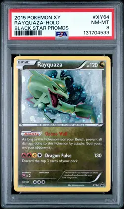 2015 POKEMON XY BLACK STAR PROMO RAYQUAZA #XY64 PSA 8 NM #131704533 - Image 1