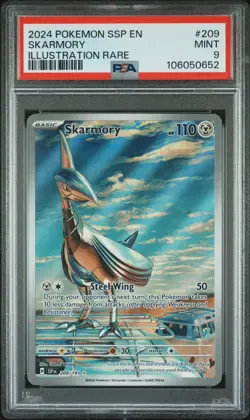 Pokemon TCG- Skarmory 209/191 IR Surging Sparks PSA 9 MINT - Image 1