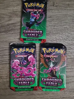 Pokemon SHROUDED FABLE (3) Three Pack Booster Bundle - English - Factory Sealed - Image 1
