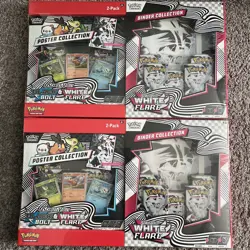 Two Pokemon TCG 1 Black Bolt/White Flare Poster + WhiteFlare Binder Bundles - Image 1