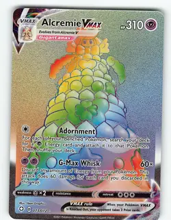 ALCREMIE VMAX 073/072 RARE RAINBOW SHINING FATES POKEMON NM - Image 2