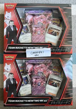 LOT OF 2: Pokemon TCG Team Rocket's Mewtwo EX Box NEW SEALED FREE BOOSTER PACK - Image 1