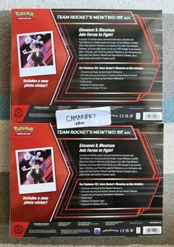 LOT OF 2: Pokemon TCG Team Rocket's Mewtwo EX Box NEW SEALED FREE BOOSTER PACK - Image 2
