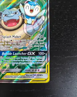 Blastoise & Piplup GX Pokemon 215/236 Alternate Full Art Holo Ultra Rare LP - Image 5