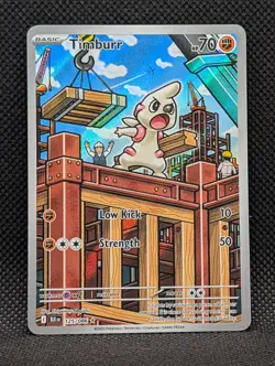 Pokemon TCG Timburr 125/086 Black Bolt Illustration Rare - Image 1