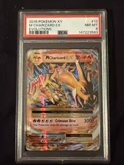 Pokemon 2016 XY EVOLUTIONS M Charizard EX 13/108 PSA 8 - Image 1