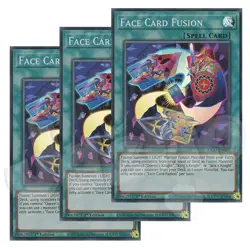 Yugioh - Face Card Fusion x 3 - 1st Edition Super Rare NM - Free Holo Card - Image 1