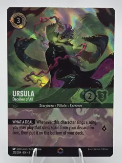 Ursula Deceiver Of All Enchanted NM - Disney Lorcana Into The Inklands - Image 1