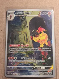 Pokemon TCG Armarouge Scarlet & Violet Holo Illustration Card 203/198 Base Set - Image 1