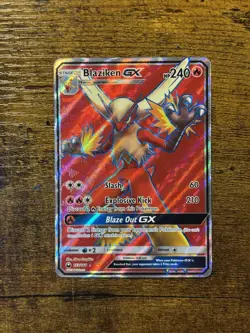 Pokemon TCG Blaziken GX Full Art Holo Ultra Rare Card 153/168 Celestial Storm - Image 1