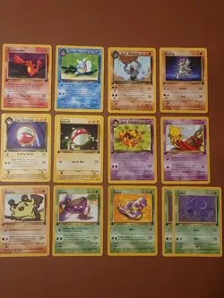Pokemon 1st Edition Team Rocket Lot (13 Cards) Vintage WOTC – DAMAGED/CREASED - Image 1