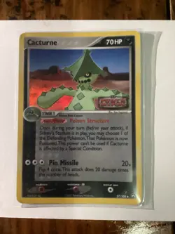Pokemon TCG Cacturne Reverse Holo Card Power Keepers Stamped 27/108 - Image 1