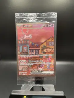 Pokemon Mew EX 053 SEALED Black Star PROMO card Scarlet & Violet 151 C - Image 1
