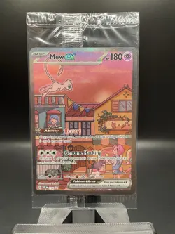 Pokemon Mew EX 053 SEALED Black Star PROMO card Scarlet & Violet 151 E - Image 1