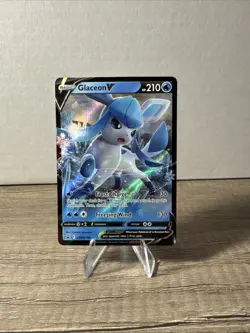 Pokemon TCG Glaceon v SWSH196 Black Star Promo Card Holo Sword & Shield - Image 1