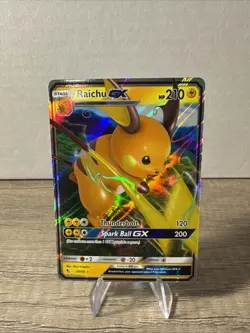 Pokemon TCG Raichu GX Hidden Fates Holo Ultra Rare Card 20/68 NM Condition - Image 1