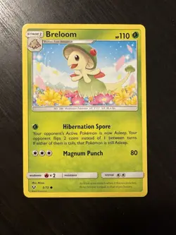 Breloom 5/73 NM Shining Legends English Pokemon Card TCG - Image 1