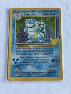 Pokemon TCG Blastoise Holo Card 25th Anniversary Celebration 2/102 - Image 2
