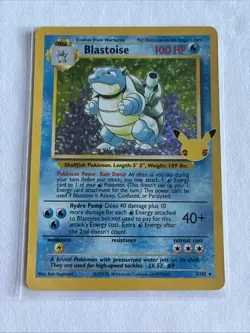 Pokemon TCG Blastoise Holo Card 25th Anniversary Celebration 2/102 - Image 3