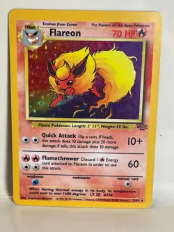 Flareon 3/64 Jungle Holo 1999 Pokemon Card - Image 1