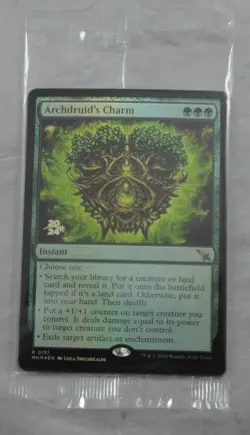 Archdruid's Charm Prerelease Foil Card Rare Magic The Gathering (MKM) - Image 1