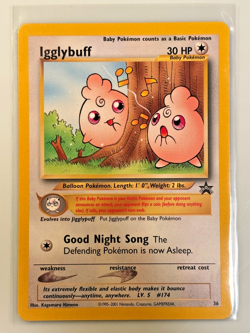 Igglybuff #36 Black Star Promo WOTC Pokemon 2001 NM - Image 1