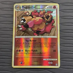 Magmortar 27/102 Reverse Holo Rare HGSS Triumphant Set Pokemon Card 2010 NM - Image 1